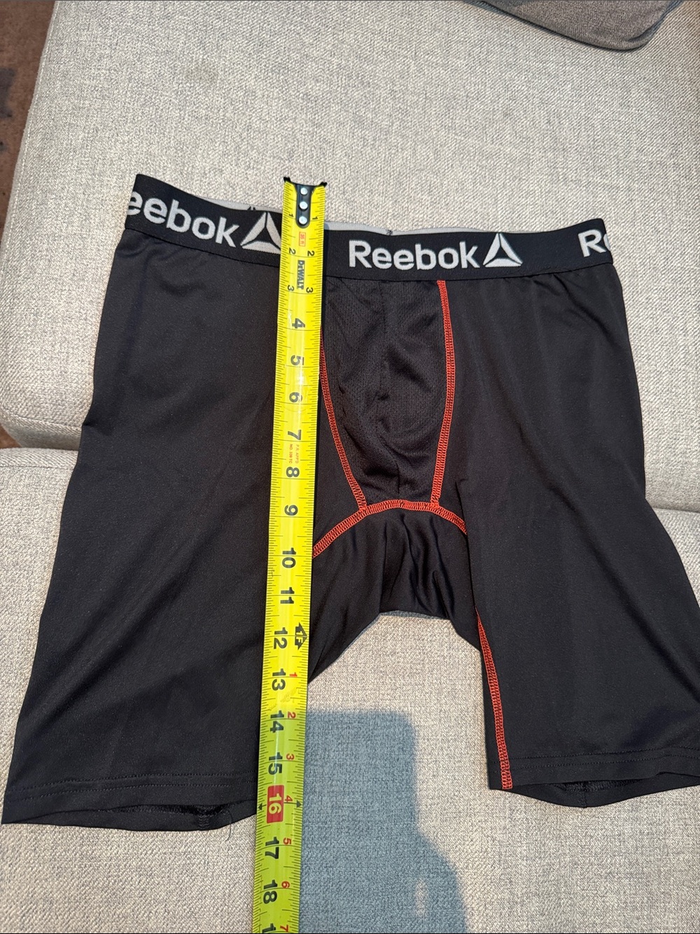 Reebok Black Boxer Briefs with Red Stitching